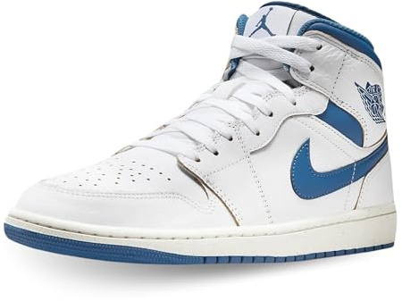 Nike Herren Air Jordan 1 Mid SE, Weißes industrielles blaues Segel, 41 EU