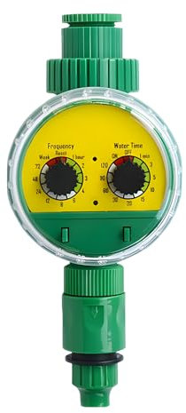 SULIVES Garden Irrigation Timer, Automatic Electronic Hose Watering Timer, Programmable Waterproof IP65 Irrigation Controller, Multi-Functional Manual Timer for Garden Lawn, Sprinkler Faucet System