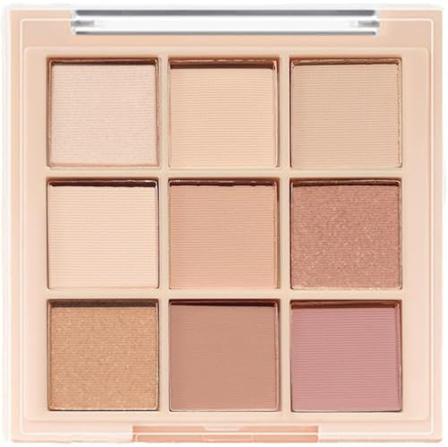 Nude Pink Matte Eyeshadow Palette, Waterproof Highly Pigmented Blendable | Neutral natural shades. Smooth smokey powder. Great for daily eye makeup.
