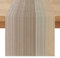 Tischläufer Modern Beige Braun Streifen 40x140 cm Läufer Tisch Vintage Abwaschbar Tischlaufer Landhausstil Leinenoptik Scheunenholz Textur Tischläufer für Frühling Herbst Küche Tischdeko