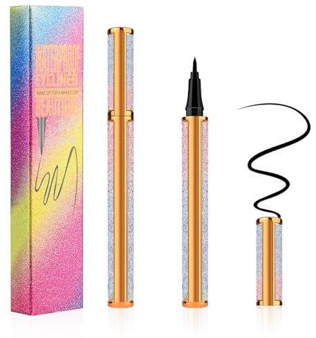 Aomig Eyeliner impermeabile 24 ore, preciso, vegano, con tenuta a lungo termine, formula Smudge-Proof Eye-liner, delicata matita Kajal, occhi sensibili, perfetta per truccatori quotidiani (nero, 1 g)