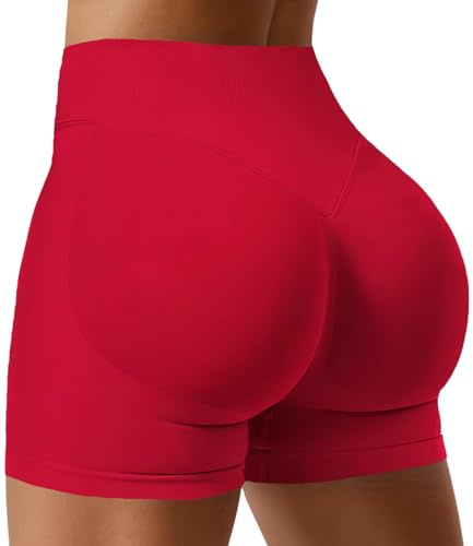 WEISANGMI Gym Shorts for Women Seamless Scrunch Butt Lifting Yoga Booty Workout Shorts 4.5 Tummy Control Cycling Short