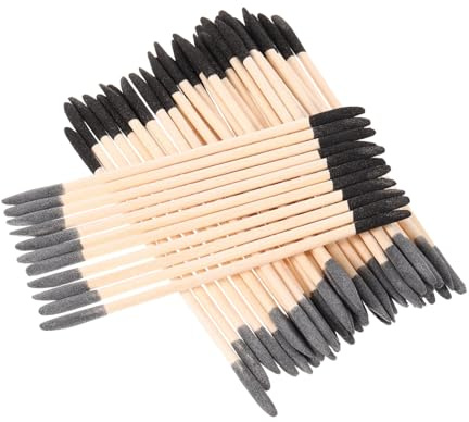 CALLARON 50 piezas Palitos de Lijado para Uñas Doble Punta Madera Natural Herramientas de Manicura y Pedicura Diseño Resistente y Portátil para de Uñas y Cuidado Profesional
