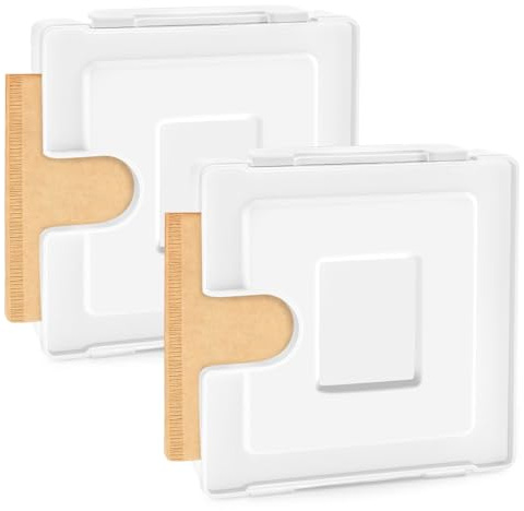 FIDWALL Set da 2 porta filtri da caffè magnetici, contenitore da parete per filtri da caffè, dispenser per frigorifero, armadio o macchina da caffè, organizer da cucina