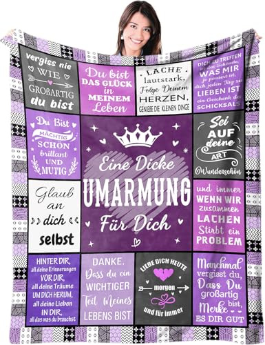 Geschenke für Beste Freundin Decke 150x200 cm, Warm Umarmung Decke