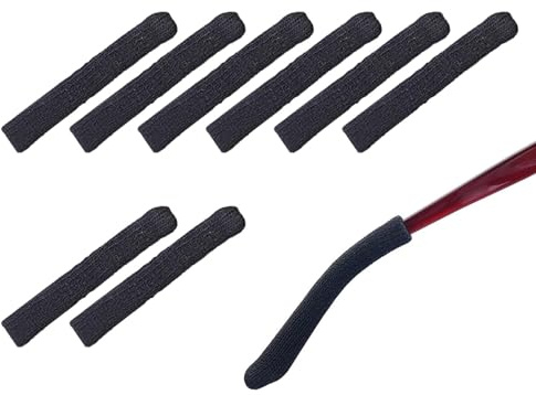 Haluway Eyewear Comfort Ear Pads, 4 Pairs Glasses Ear Cushions, Soft Cotton Arm Covers for Eyeglasses & Sunglasses