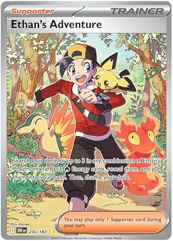 Ethan's Adventure 236/182 Special Illustration Rare Pokemon Card | Destined Rivals | Pokemon TCG Scarlet & Violet Series | Titan Authenticated