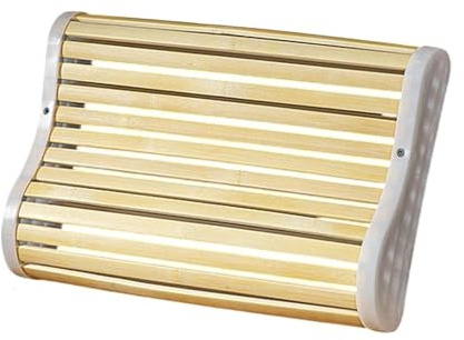 Poggiatesta per sauna Poggiatesta for sauna in bambù, traspirante, rilassante, poggiatesta for, accessori estivi freschi for la palestra di casa, spa(27cmx40cm)
