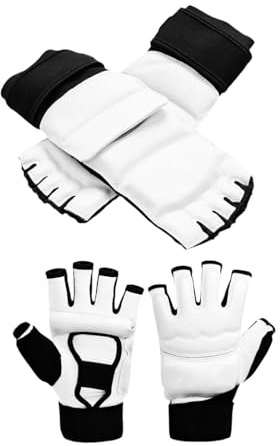 Fiocias Guantes de Boxeo, Taekwondo, Boxeo de Medio, Karate, Protección para Manos Y Pies con Material EVA Resistente Al Desgaste Y Diseño Ergonómico Par, M