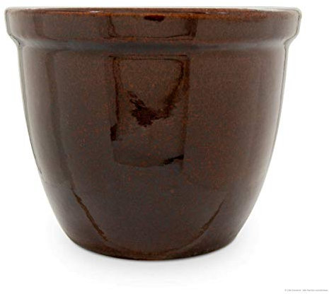 K&K Keramik Pflanzkübel Venus II, 19 x 15 cm, braun-glänzend