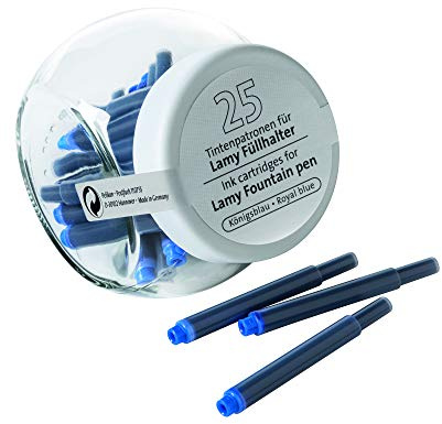 Tintenpatronen für Lamy-Füller, Königsblau, 25 Stück im Glas