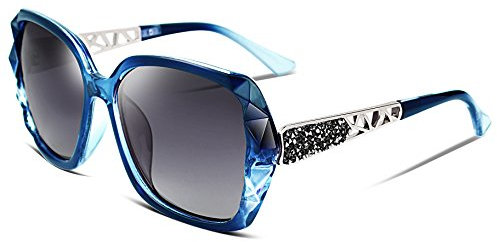 FEISEDY Oversized Polarised Sunglasses for Women UV400 Protection Large Frame Womens Driving Sunglasses Trendy Ladies Sunglasses