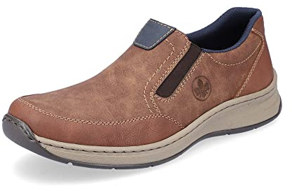 Rieker Homme Chaussures Basses 14362, Monsieur Mocassin,Chaussons,Semelle intérieure Amovible,Chaussures de Loisirs,Marron (Braun / 24),41 EU / 7.5 UK