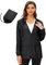 Durio Veste de pluie légère pour femme - Imperméable - Respirante - Pliable - Coupe-vent - Avec capuche - Veste softshell - Veste de cyclisme, Noir , M