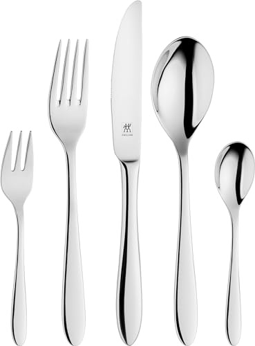 ZWILLING Set di 30 posate stile per 6 persone, acciaio inossidabile 18/10 di alta qualità, lucidato, argento [confezione senza plastica]