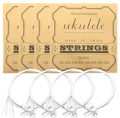 Pack Ukulelensaiten Musikinstrumententeile Leicht Auf Den Fingerspitzen Anfänger Nylon Ukulelensaiten Stimmersatz