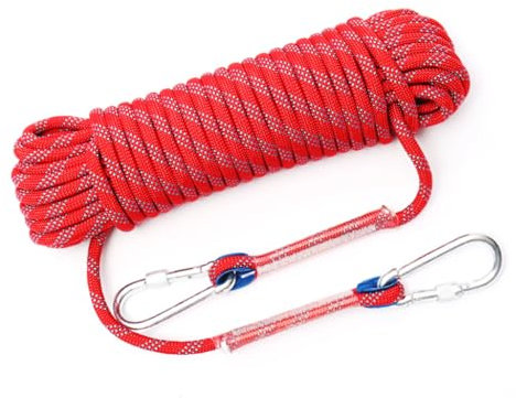 SXLMWJL Durchmesser 12mm Rotes Geflochtenes Nylon-traktionsseil, Mehrzweck-Seil Für Den Außenbereich, Sicherheitsschnur Für Zuhause(Size:50M)