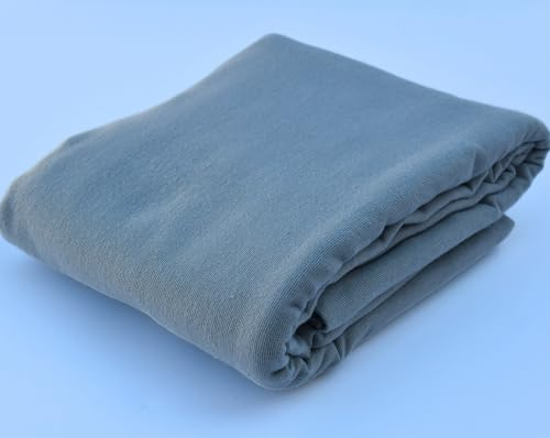 Tela de franela Virginia Tex, venta por metro, tela de algodón 100%, gran ancho 240 cm, tejido suave Öko-Tex Standard 100, colores lisos para coser (gris, 100 cm x 240 cm)