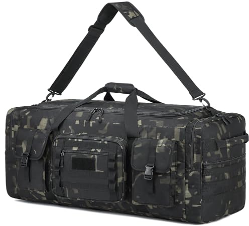 BlesMaller 135L XXL Reisetasche Handgepäck Herren große Sporttasche mit Schuhfach & Isolierte Tasche für Training Weekender Sauna (Camo)