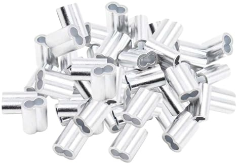 siduytin 100x Manguito de aluminio para cable de acero Manguito engarce aluminio para cable acero M2.5