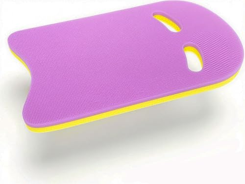 Kids Children Aults All Levels Swimming Swim Training Kickboard EVA Float Kick Board Pool Leisure Learning Kicking (Purple/Yellow)