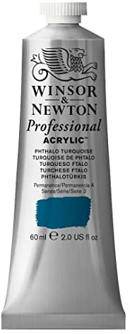 Winsor & Newton Professional Acrylic Paint, 60ml (2-oz) Tube, Phthalo Turquoise