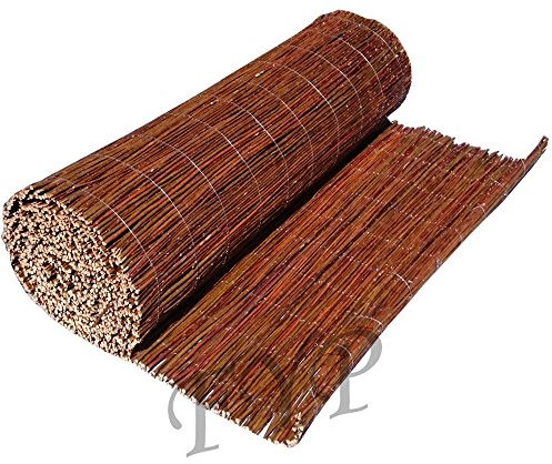 FORYOURPROTECTION Weidenmatte Weidenzaun Sichtschutzmatte Windschutz 120 x 300 cm Weidenzaunmatte für Garten, Balkon und Terrasse