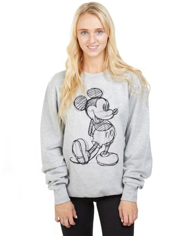 Disney Womens Crew Sweater Grey 12