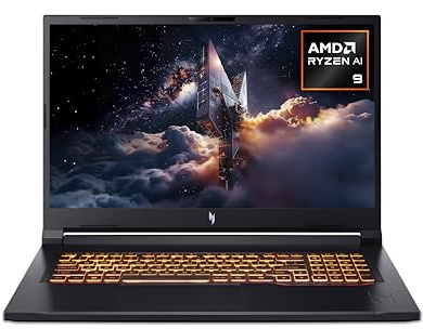 Acer Nitro V 17 AI I Copilot+PC I PC Portable Gaming 17.3 FHD 144Hz I NVIDIA RTX 5070 I AMD Ryzen™ AI 9 365 I 32 Go RAM I 1024 Go SSD I Windows 11 Home I Noir I Clavier FR AZERTY I ANV17-61-R42Y