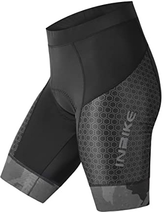 INBIKE Cuissard Velo Homme Cycliste 3D Rembourré Short Cycliste Homme avec Coussin Silicone Noir & Gris XXL