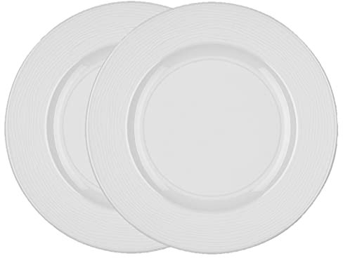 Geneviève Lethu Geschirrteller, Porzellan, 19 cm, Weiß, 2 Stück