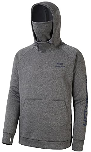 Bassdash Felpa con Cappuccio Hoodie in Pile da Pesca da Uomo con ghetta per Il Collo Felpa da Resistente all'Acqua FS18M