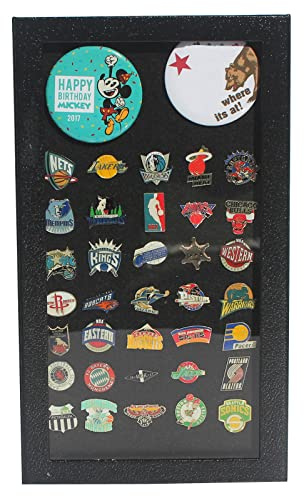 DisplayGifts Pin Display Case Shadow Box Frame Jewelry Military Medal Badges Holder 14.75 X 8.5