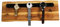 Wand Uhrenhalter Uhrenablage Uhrenregal aus Holz und Leder Sonnenbrillen Uhren Organizer aus Akazie Massiv Sauna