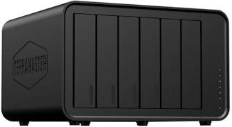TERRAMASTER F6-424 Max Stockage NAS - 6 Baies Core i5 1235U 10-Cores 12-Threads, 8GB DDR5 RAM, Deux Ports 10GbE, Stockage Réseau de Pointe pour Les Affaires (sans Disque)
