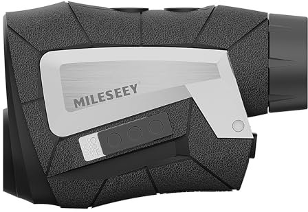 MiLESEEY Golf Entfernungsmesser 660 Yards mit Slope Flaglock mit Pulsvibration, 6-fache Vergrößerung, ± 0,5 Yards Genauigkeit, Laser Entfernungsmesser für Wettbewerbe