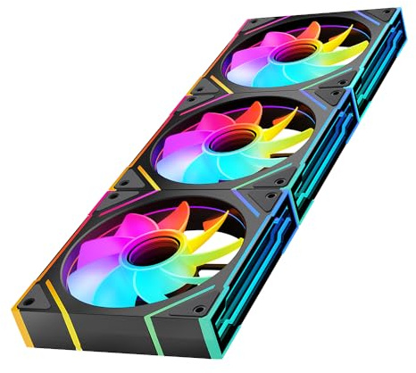 Jungle Leopard Prism4EX-X3 RGB PC fläkt 120MM 3-pack [Infinity Mirror][HDB]58.36CFM/1850RPM/2.07 MMH2O 5V3PIN ARGB and 12V4PIN PWM fläkt (BKRF)