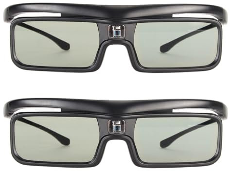 Annadue Lignes de Liaison DLP 3D, 144Hz Rechargeable Shutter 3D Lunettes 3D Eyewear pour LTV2500, 3000 Pro, 3500 Pro Projecteurs de Liaison DLP