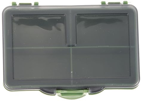 GALPADA Scatola per Attrezzi da Pesca a 4 Scomparti, Contenitore Portatile per Accessori e Esche Artificiali, Resistente agli Urti, Coperchio di Sicurezza per Uso All'aperto