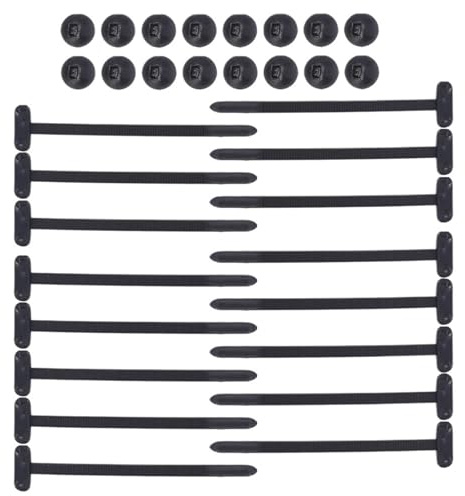 EUETVEXERK Attaches de câble autobloquantes en nylon for protection moteur voiture, fixation panneau soubassement, vis remplacement, multi-usages et robustes Boucle en plastique pour automobile(16pcs)
