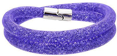 Swarovski Damen-Armband Metalllegierung Glas lila 40.0 cm - 5089834