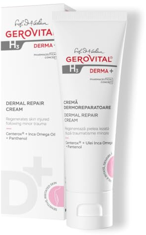 Gerovital H3 Derma+ Crema Dermorreparadora 50 ml | Para irritaciones y lesiones cutáneas | Apta para niños y adultos | Regenera y protege la piel sensible | Sin perfume