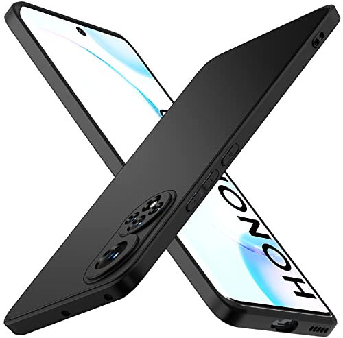 ivoler Negro Mate Funda para Honor 50 / Huawei Nova 9 con Protección de Cámara, Carcasa Protectora Antigolpes, Ultrafina Suave TPU Silicona Caso Delgada Anti-Choques Case