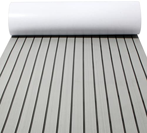 Inflatelines Suelo para Barco, Suelo Teca Barco, Hoja de Cubierta de yate, Teca Sintetica Barco, EVA para Barco para Yates, para Kayak, Barco de Motor, Pisos de RV, Piscina (240 x 90cm)