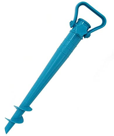 Acan Pack de 2 pies de sombrilla de Playa 41,5 cm, plástico, Soporte de Base de Parasol con Rosca, Clavar fácilmente la sombrilla sin Esfuerzo, Color Aleatorio