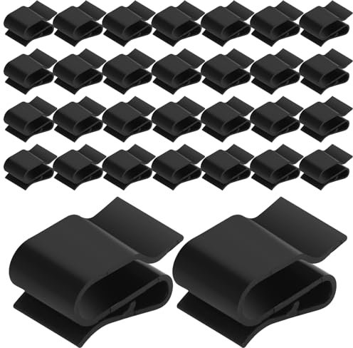 Spann Solar Cable Clips - 30Pcs Black PV Cable Clamp for Photovoltaic System Wiring