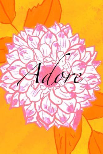 Dahlia Coral And Orange Lined Journal