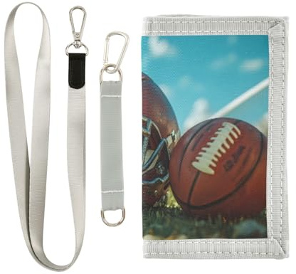 ISAOA Carteras para niños y niñas, con diseño de casco de béisbol, con bolsillo para monedas con cremallera y tarjeteros, cartera novedosa para regalos de cumpleaños para niños