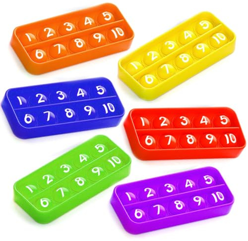 6-Pack Fidget Toy, Bubble Popper Sensory Toys for Focus and Relaxation, For Kids and Adults, Great for Classroom, Travel and Family Play