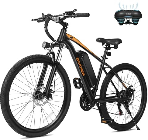 ACTBEST Apex 27.5 Electric Bike for Adults, 21-Speed Electric Mountain Bike with 1200W Peak Motor, 28MPH Top Speed, 48V 499Wh Removable Battery E Bike, 55+ Miles Max Range, Black